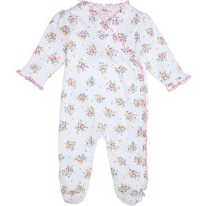 🎀 Kissy Kissy Petite Pansies Ruffle Trim Footie